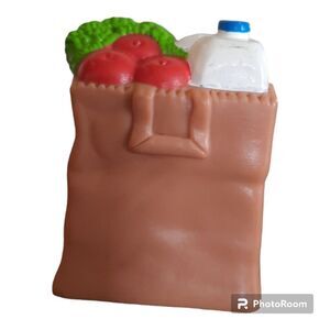 Fisher Price Loving Family Dollhouse Brown Bag Groceries Kitchen Food